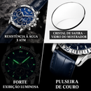 Relógio POEDAGAR Cronógrafo de Luxo / P-Couro