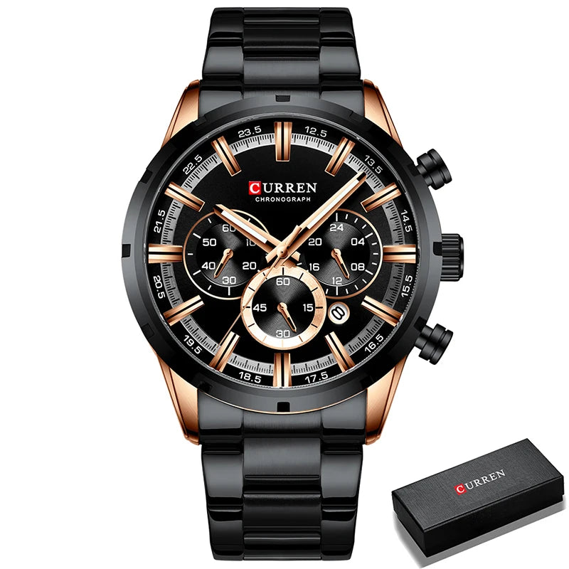 Relógio CURREN Chronograph de Luxo Esportivo