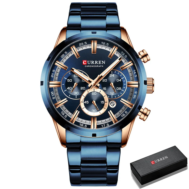 Relógio CURREN Chronograph de Luxo Esportivo