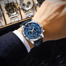 Relógio POEDAGAR Cronógrafo de Luxo / P-Couro