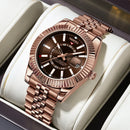 Relógio NIBOSI Rose Gold Marrom