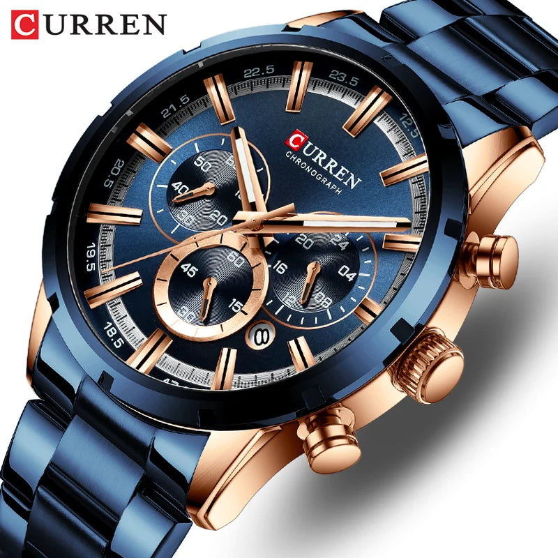Relógio CURREN Chronograph de Luxo Esportivo